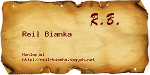 Reil Bianka névjegykártya